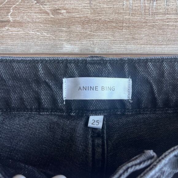 Anine Bing Frida Jeans Charcoal Wash Size 25 - Picture 5 of 8